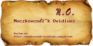 Moczkovcsák Ovidiusz névjegykártya
